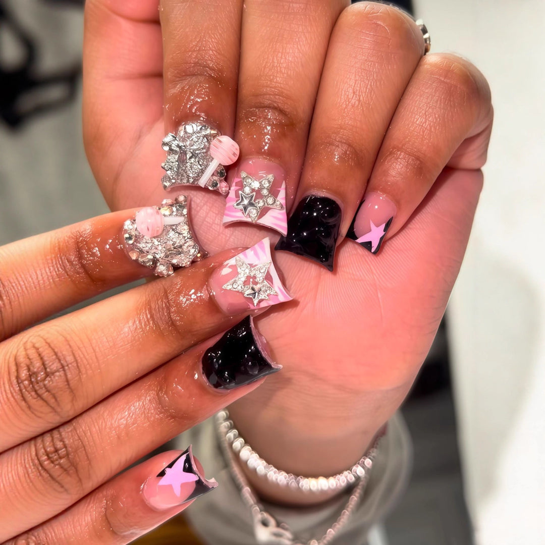 Glamorous Decorative Press-On Nail Art Stornfield