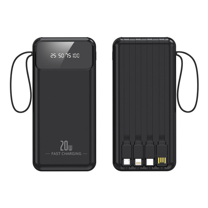 Powerbank with multifunctional charging cables and digital charging display Stornfield