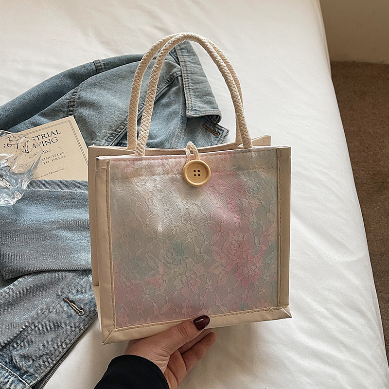 Floral Motif Handcrafted Tote Bag