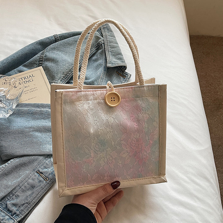 Floral Motif Handcrafted Tote Bag