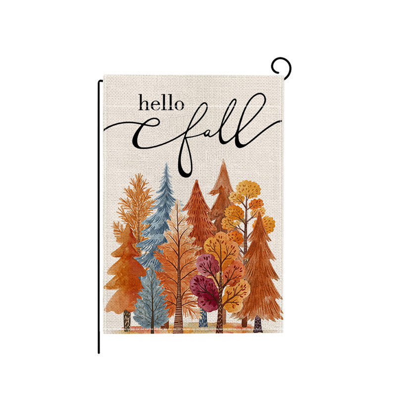 Autumn Harvest Decorative Garden Flag with Squirrel Welcome Design