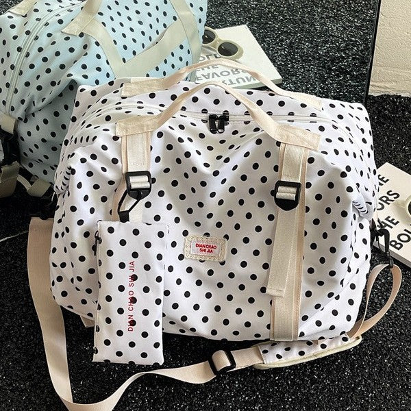 Stylish Polka Dot Travel Duffle