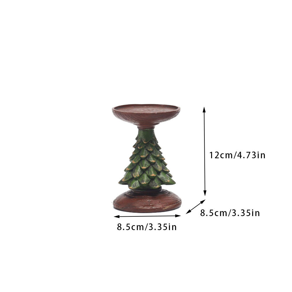 Decorative candle holder with Christmas tree design Stornfield