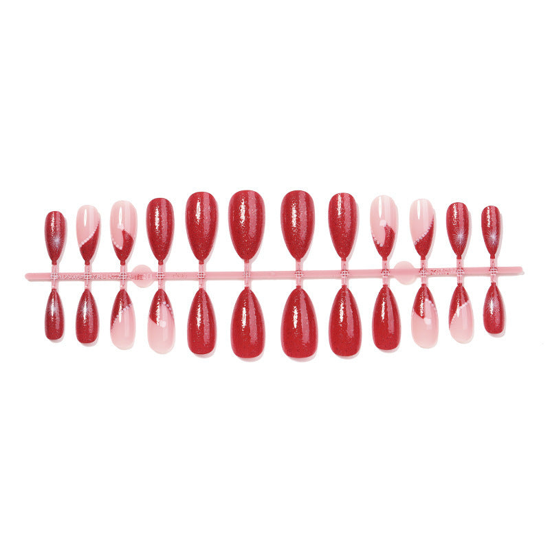 Artificial nail set with glamorous glitter accents Stornfield