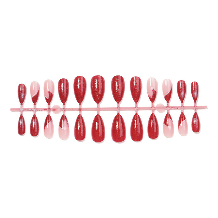 Artificial nail set with glamorous glitter accents Stornfield