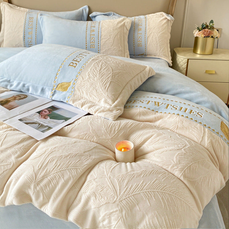 Plush Textured Duvet Cover Set