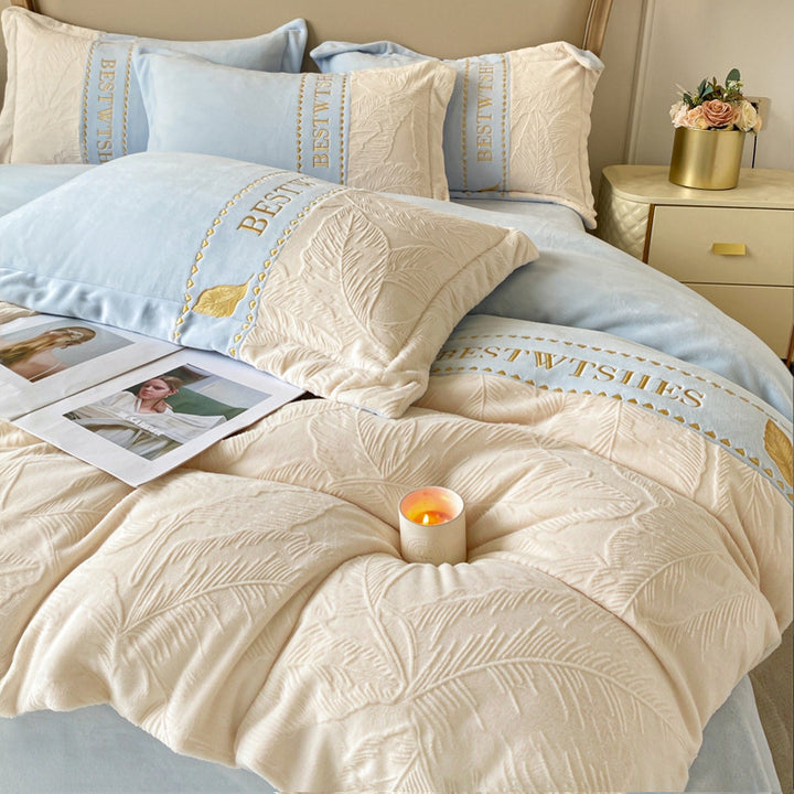 Plush Textured Duvet Cover Set