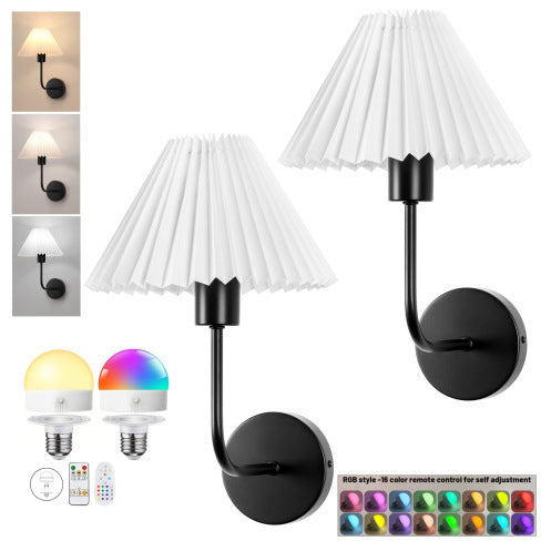 Decorative Pleated Shade Wall Sconce