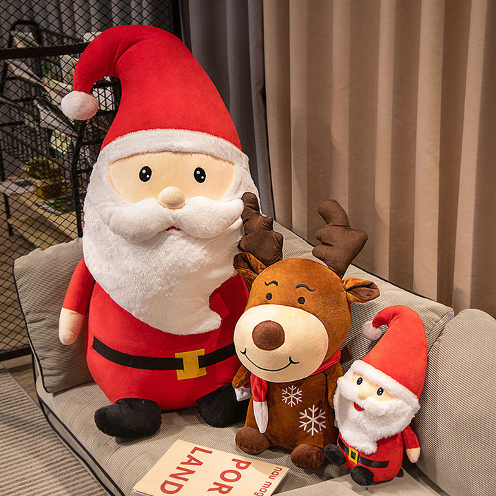 Plush Smiling Christmas Tree Cuddle Toy with Shimmer Star Top & Soft Faux-Fur Stornfield