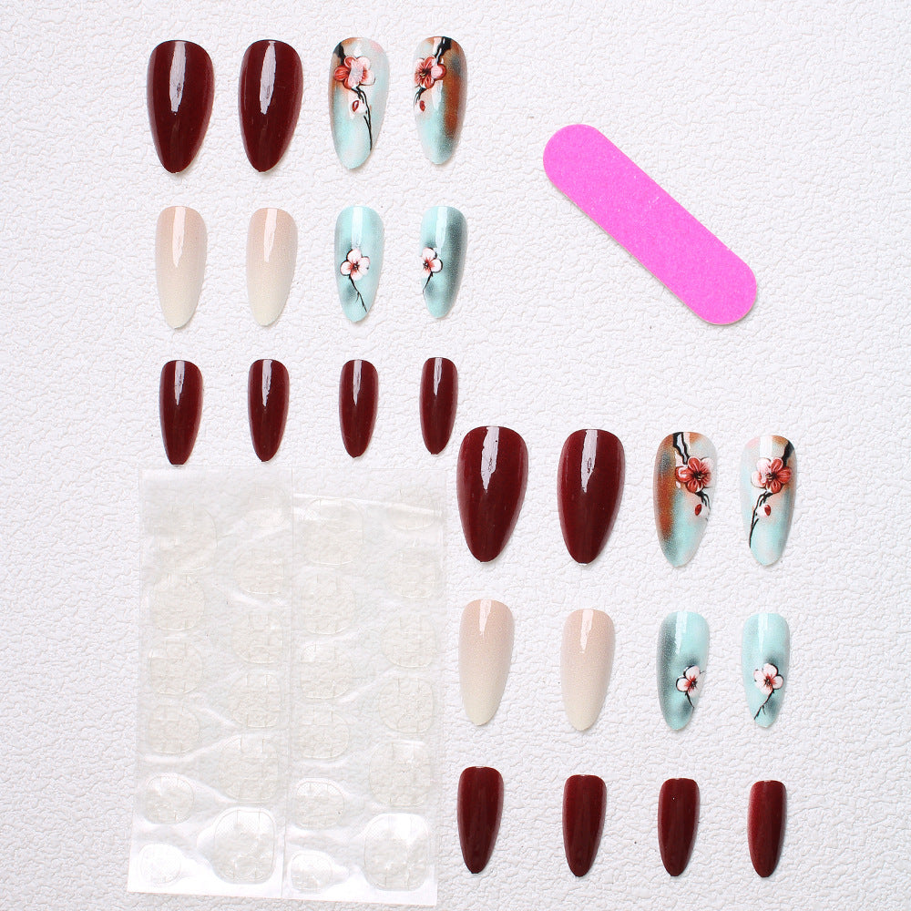 Artistic Floral Press-On Nail Designs Stornfield