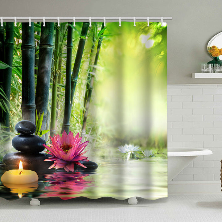 Tranquil Zen Nature Shower Curtain Stornfield