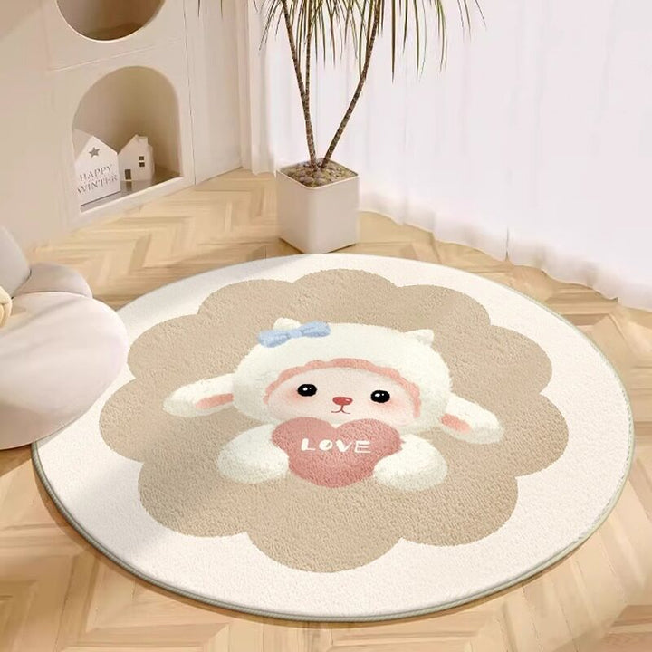 Plush Cartoon Dog Area Rug