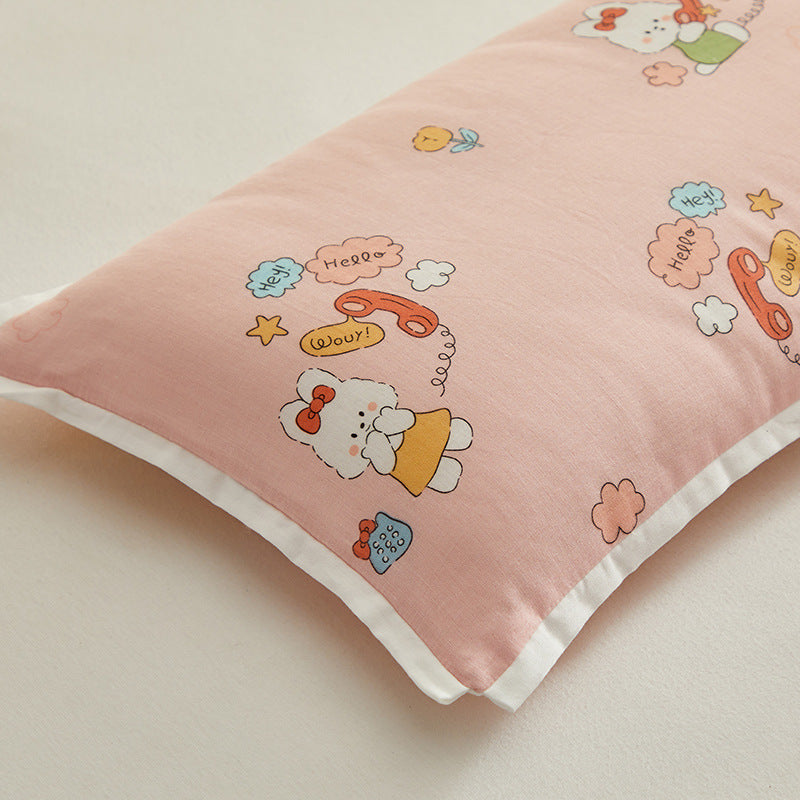 Children's support cushion with removable cover and dino print