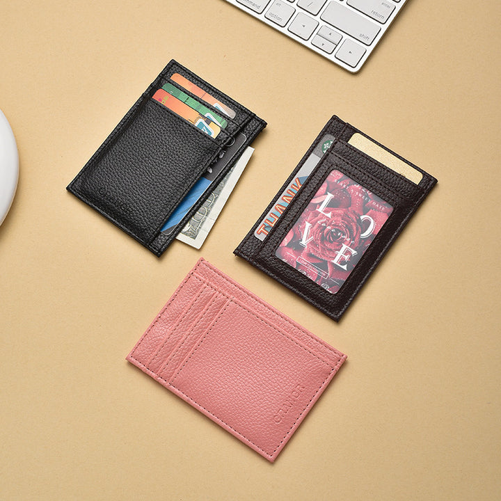 Premium Textured Leather Card Holder Stornfield