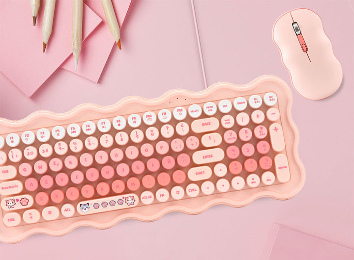 Cute Aesthetic Wireless Keyboard and Mouse Set Stornfield