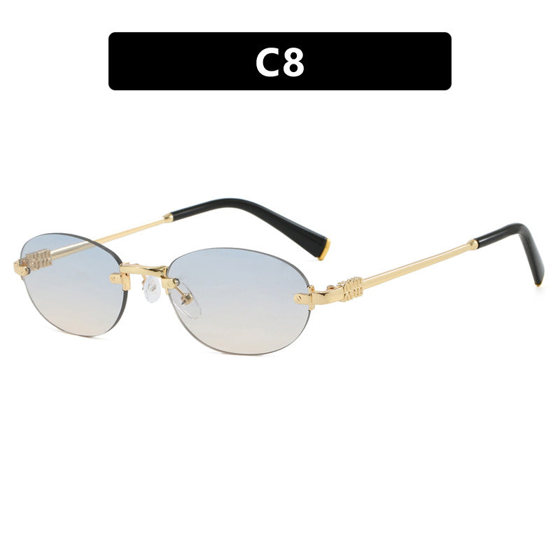 Women's fashion sunglasses with oval frame and elegant accents Stornfield