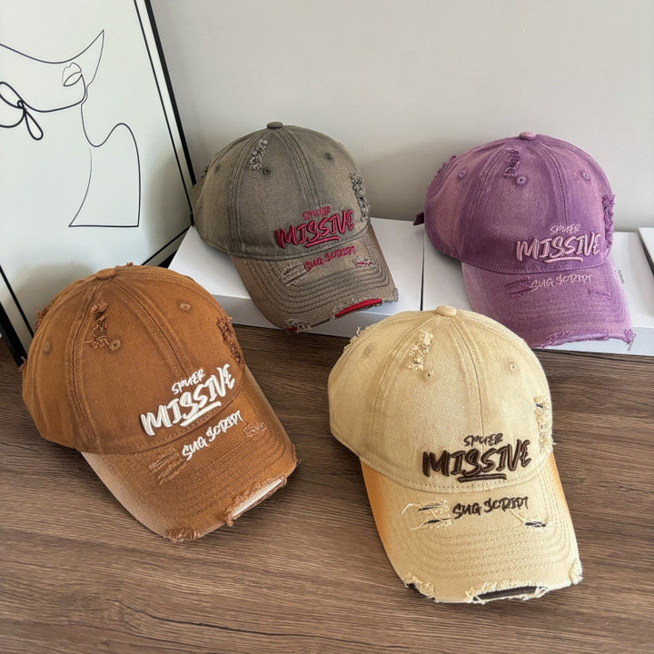 Women's Distressed Denim Adjustable Baseball Cap Stornfield