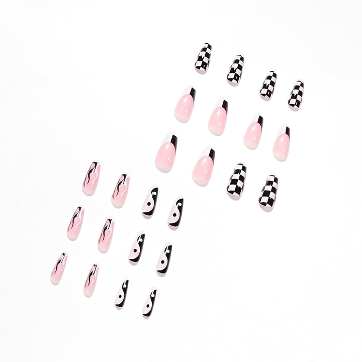 Artificial nail art with modern graphic design Stornfield