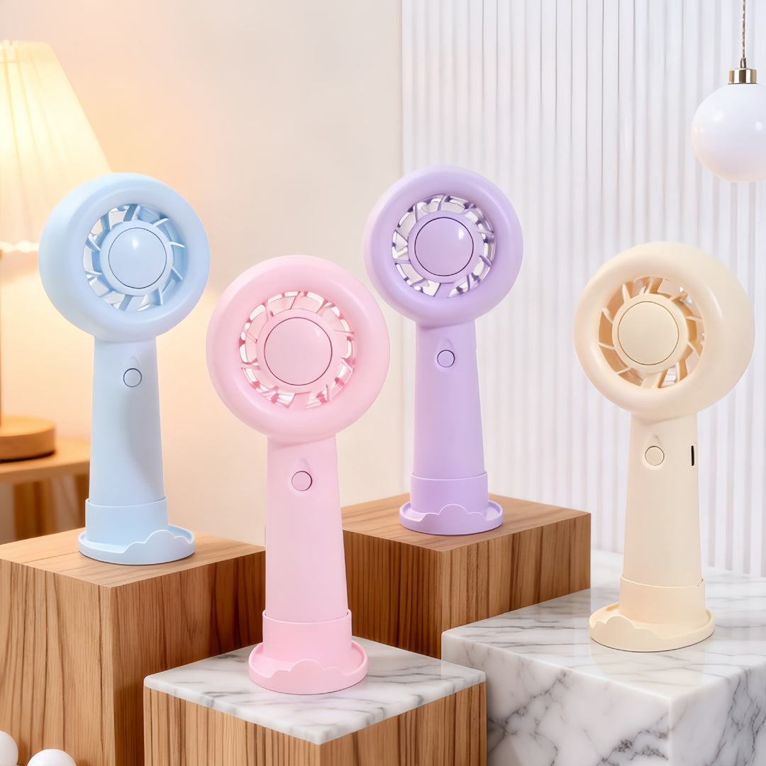 Ladies portable hand fan with gentle airflow and USB charging function Stornfield