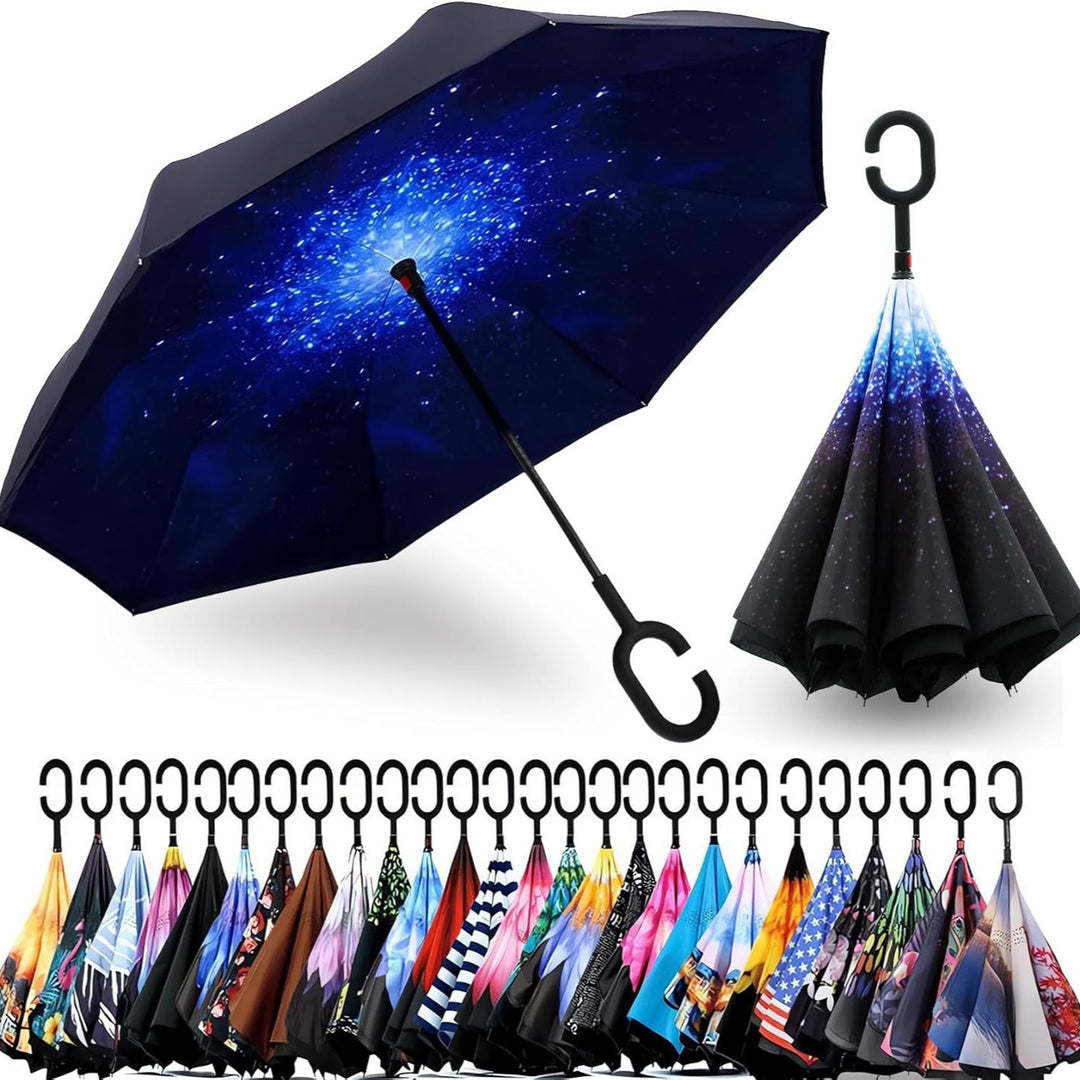Ladies Automatic Umbrella with Elegant C-Handle Stornfield