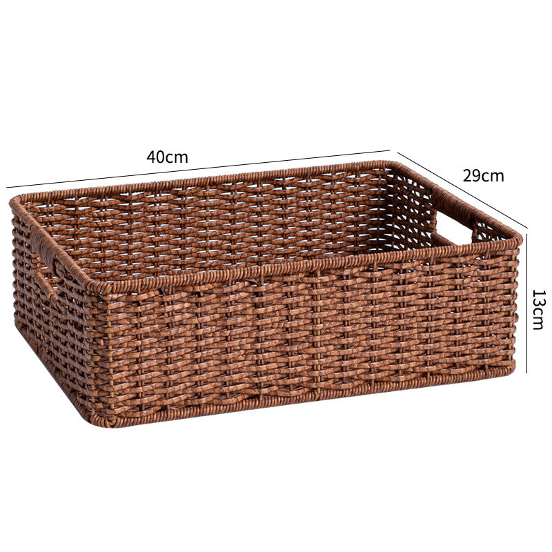 Handcrafted Large Rectangular Wicker Storage Basket Stornfield