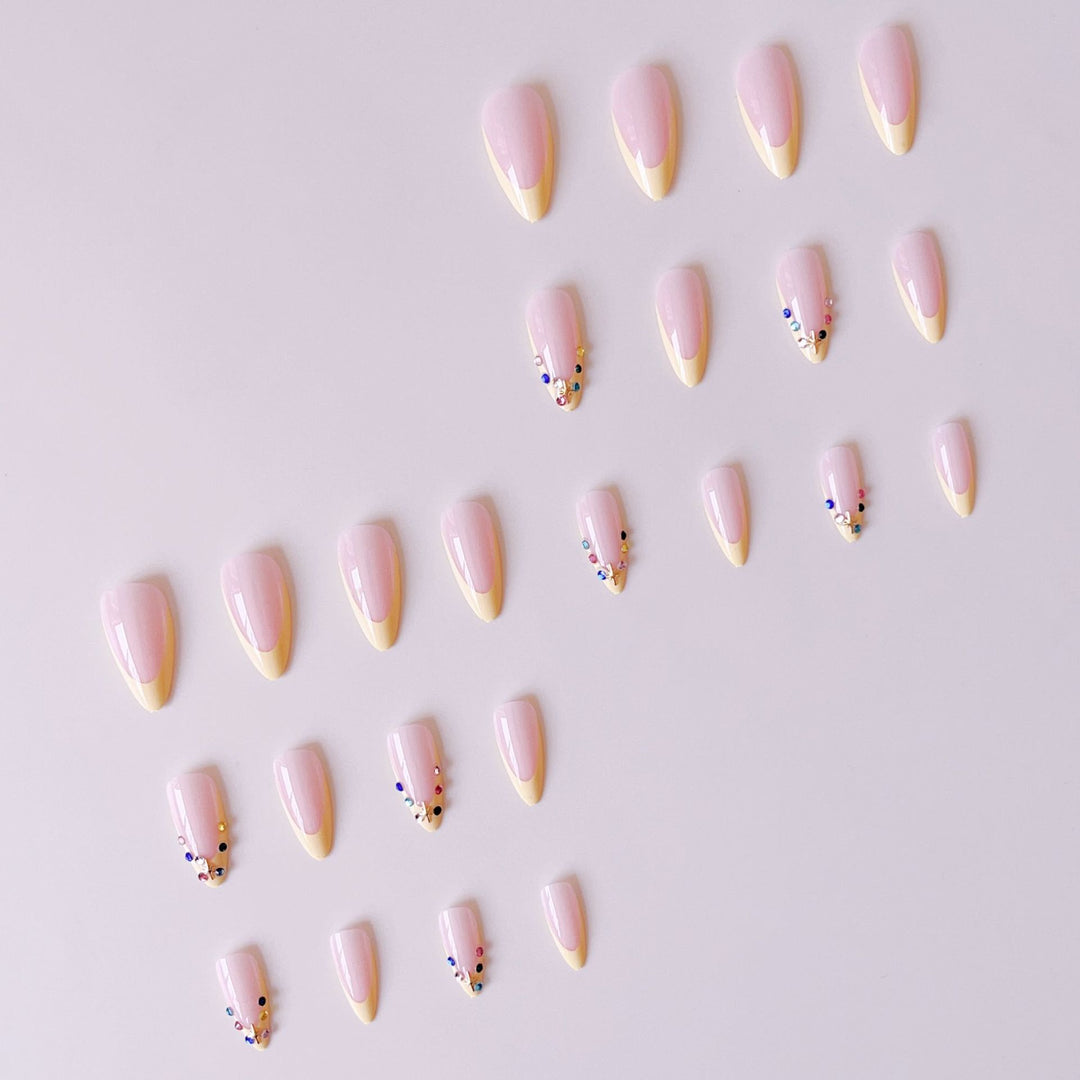 Nail art set with floral 3D decorations and glitter accents Stornfield