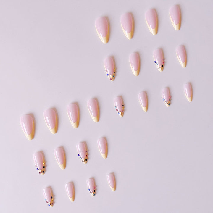 Nail art set with floral 3D decorations and glitter accents Stornfield