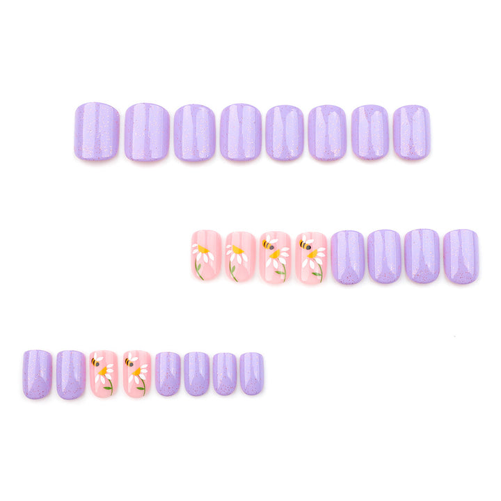 Artfully designed nail extensions with flower design Stornfield