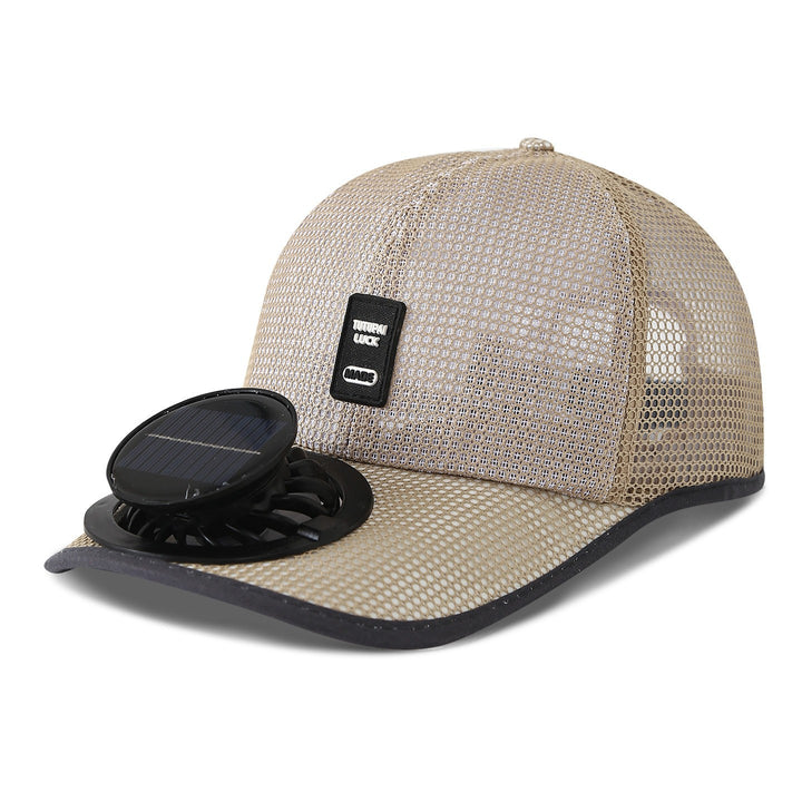 solar-powered mesh baseball cap with removable front fan Stornfield