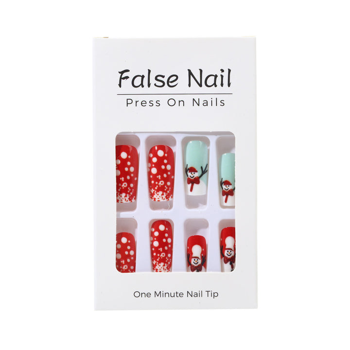 Artificial nails with festive Christmas designs Stornfield