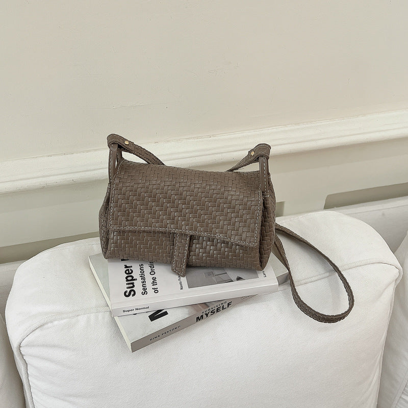 Woven Textured Crossbody Handbag