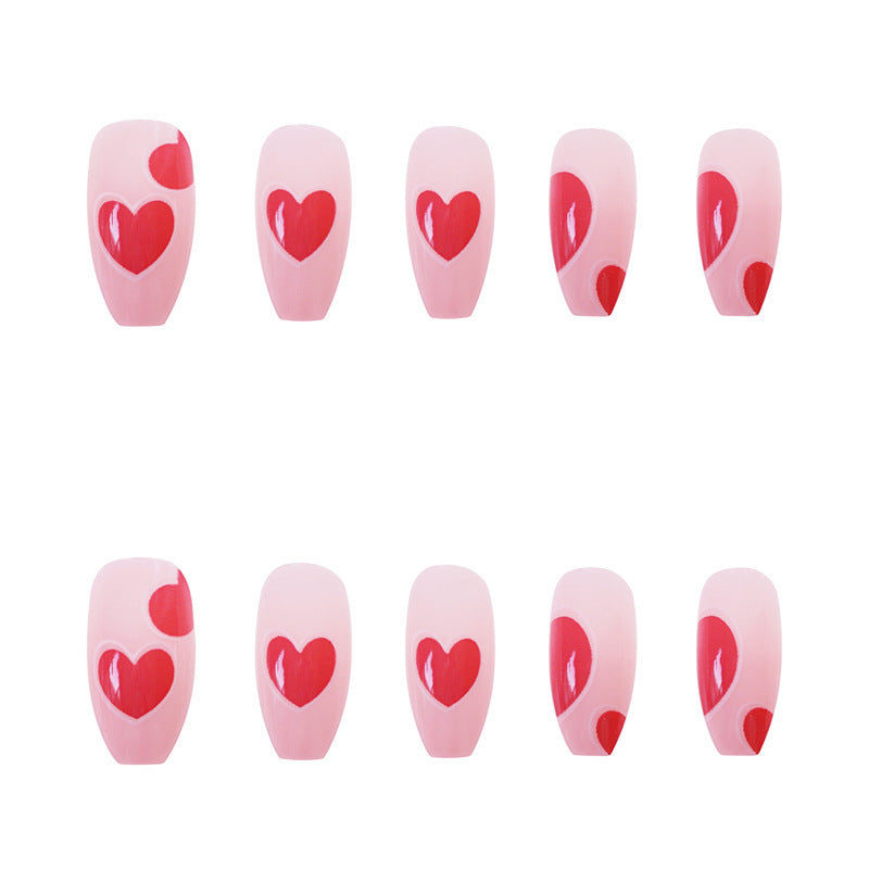 Heart-Designed Press-On Nail Set Stornfield