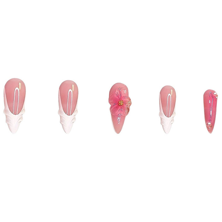 Floral 3D Press-On Nail Art Stornfield