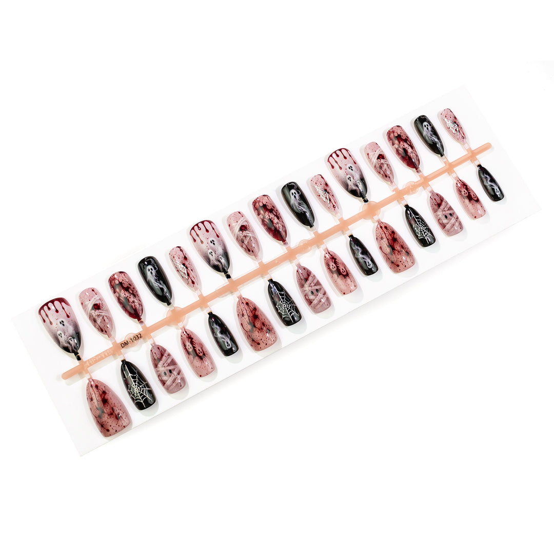 Artistic Halloween-Themed Press-On Nail Art Stornfield 1790636345