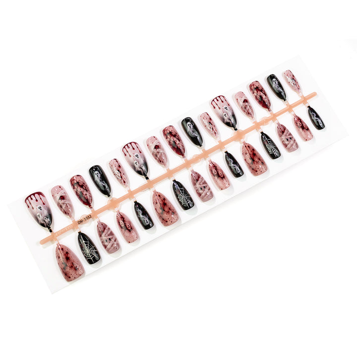 Artistic Halloween-Themed Press-On Nail Art Stornfield 1790636345