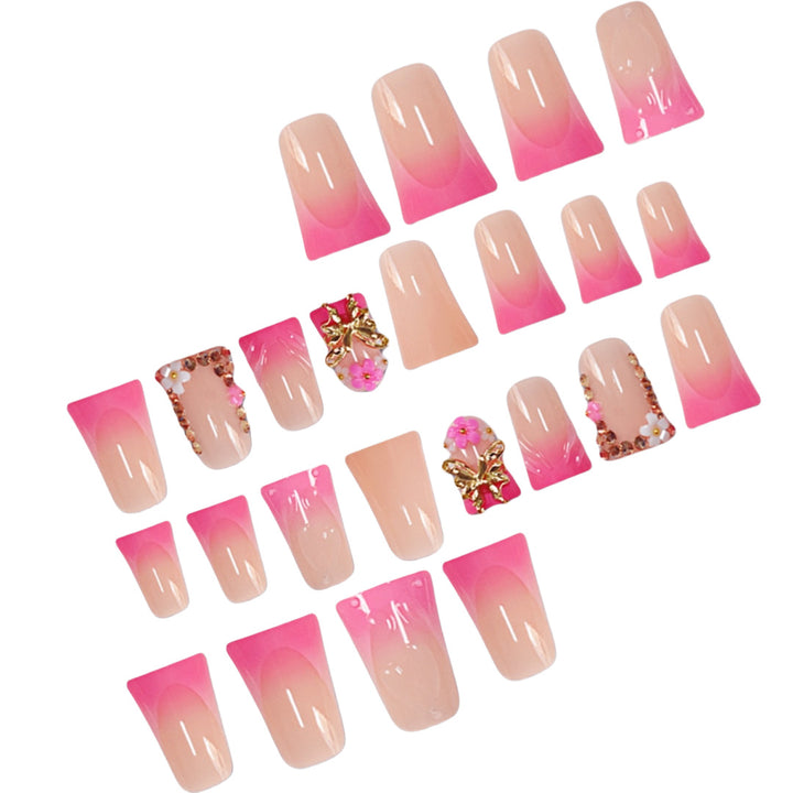Artistic Long Nail Extensions with Floral Accents Stornfield