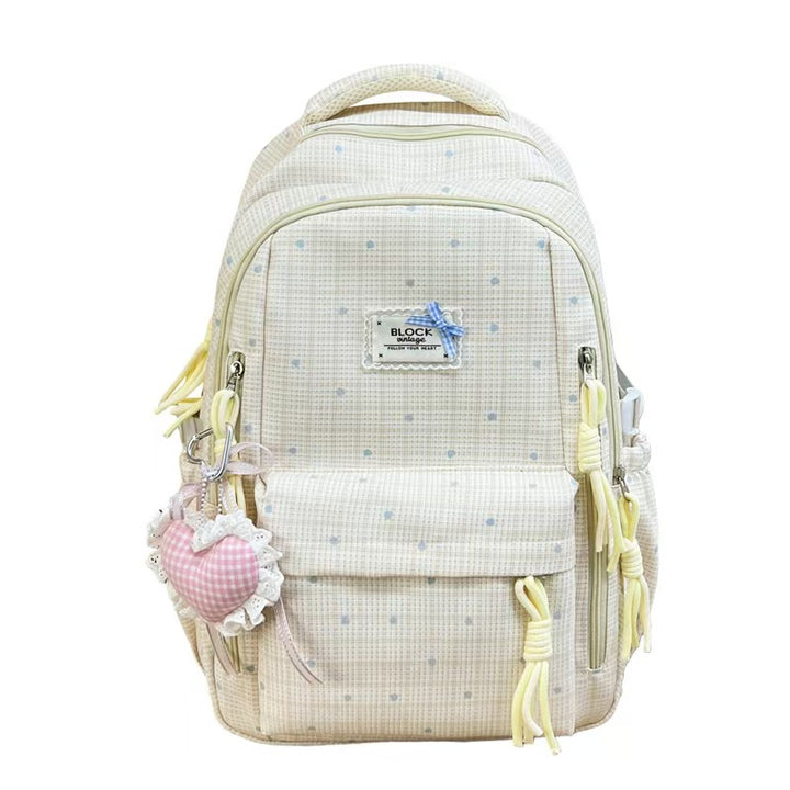 Stylish Gingham Pattern Backpack Stornfield