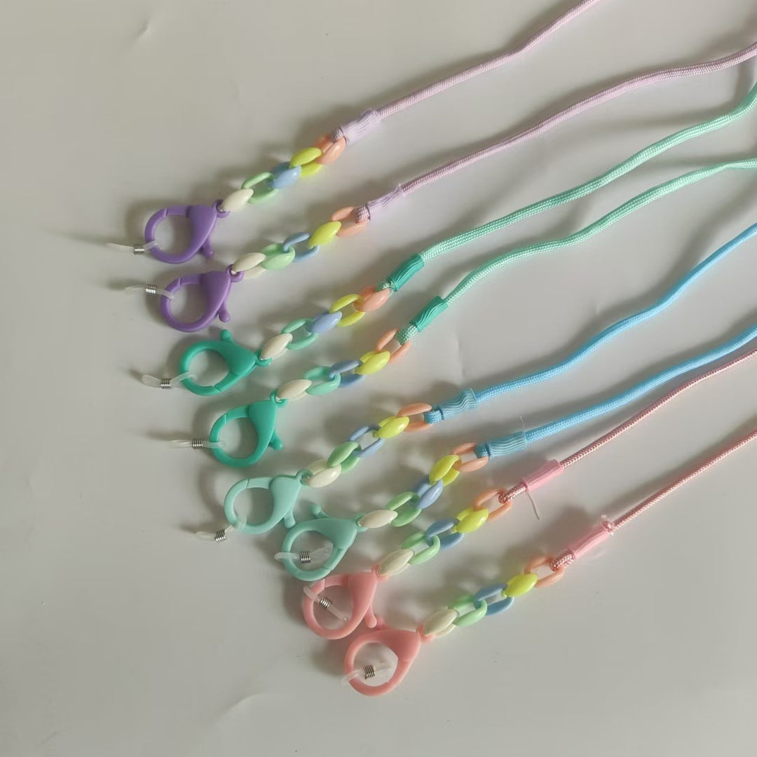 Glasses holder chain with Colorful beads and sturdy clips Stornfield