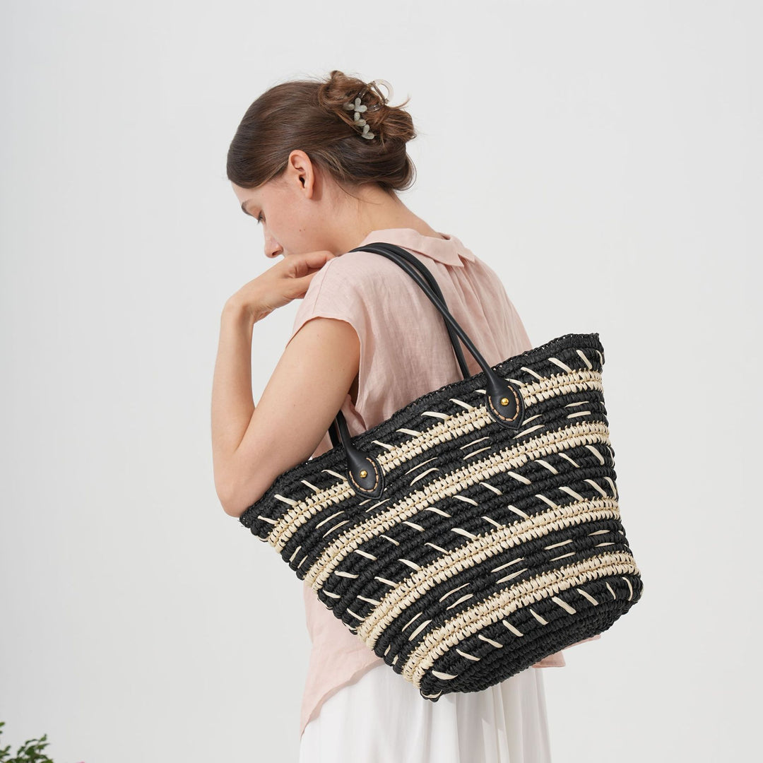 Polka Dot Rattan Handbag Stornfield