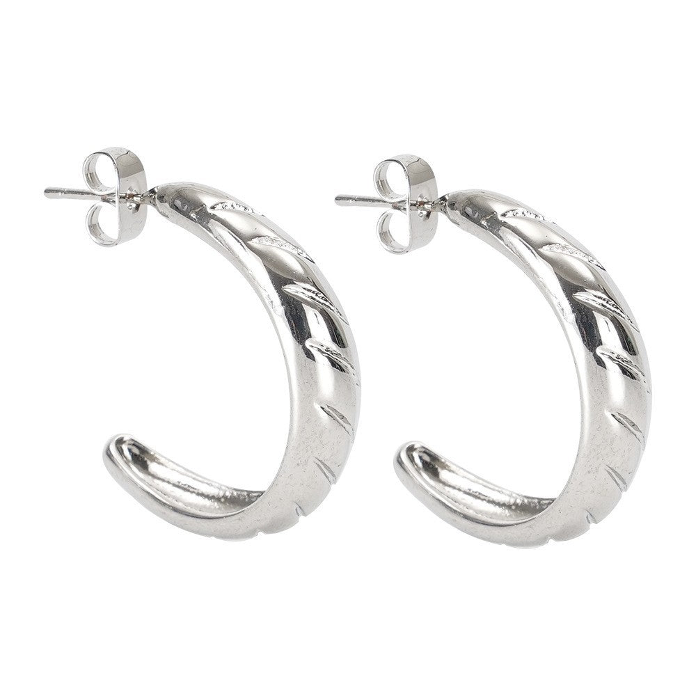 Sleek Curved Huggie Earrings Stornfield