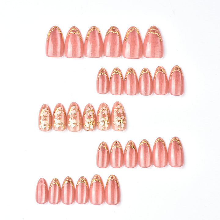 Elegant Floral-Inspired Press-On Nail Art Set Stornfield