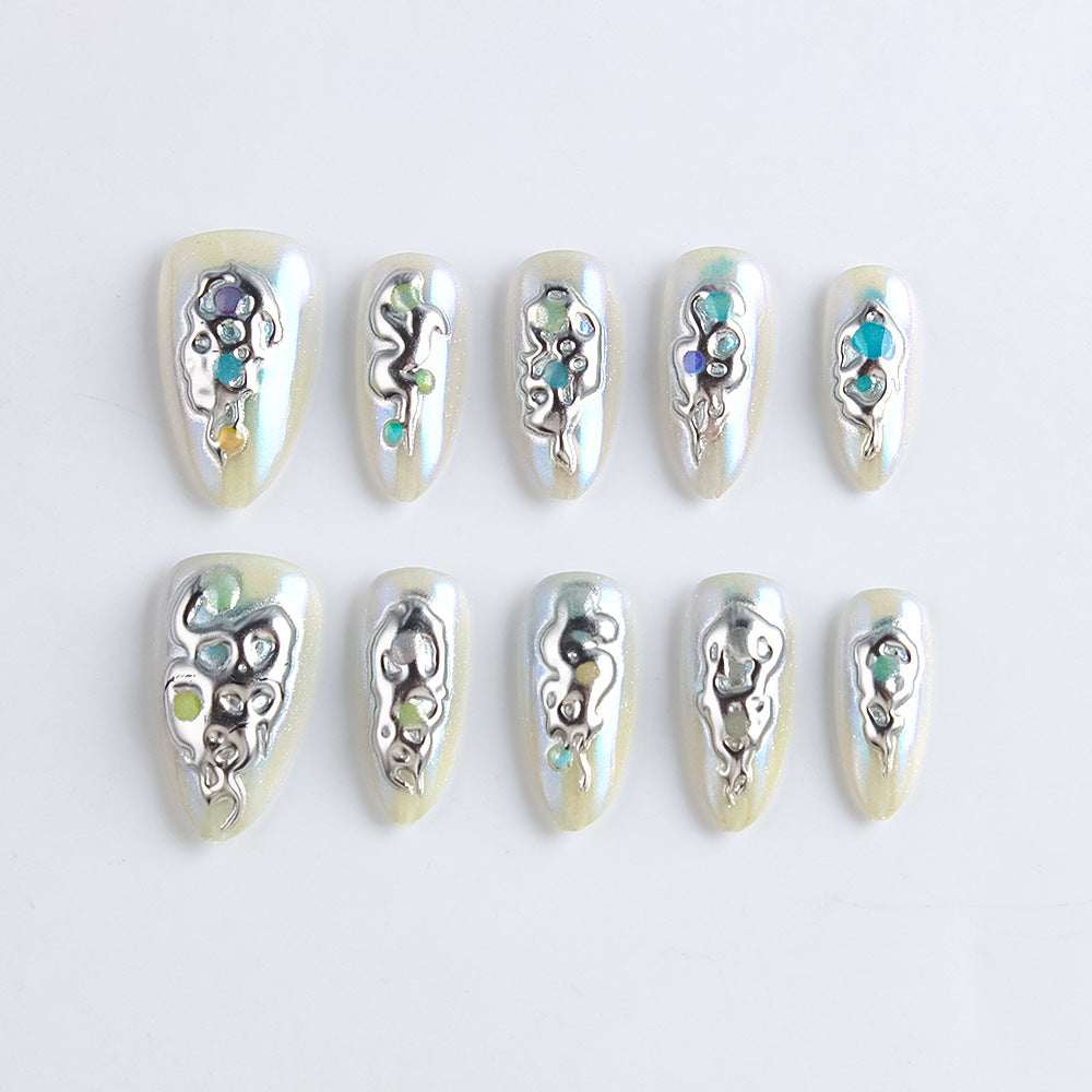 Decorative Press-On Nail Set Stornfield