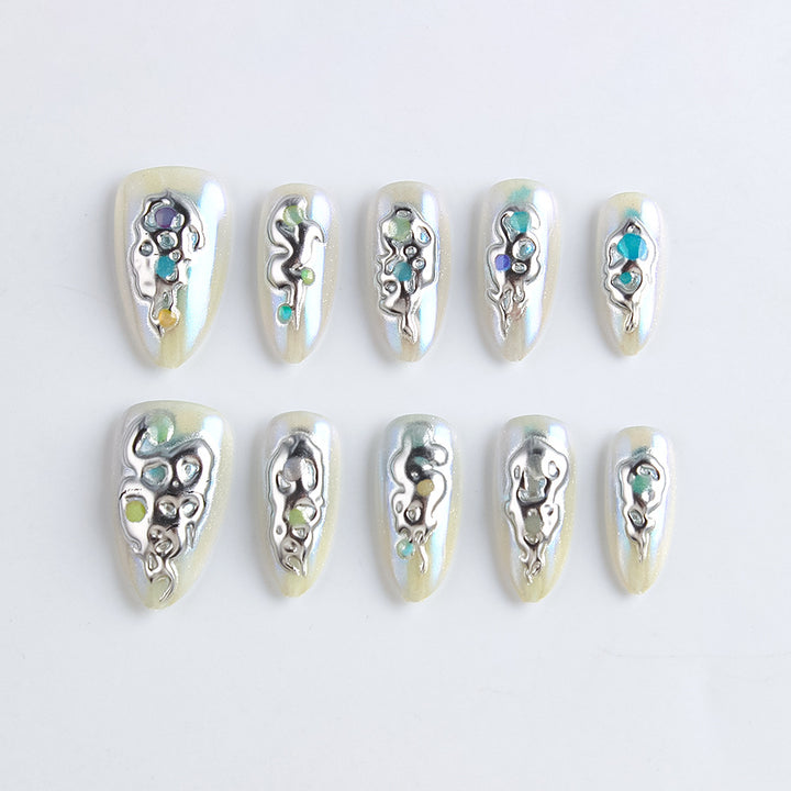 Decorative Press-On Nail Set Stornfield