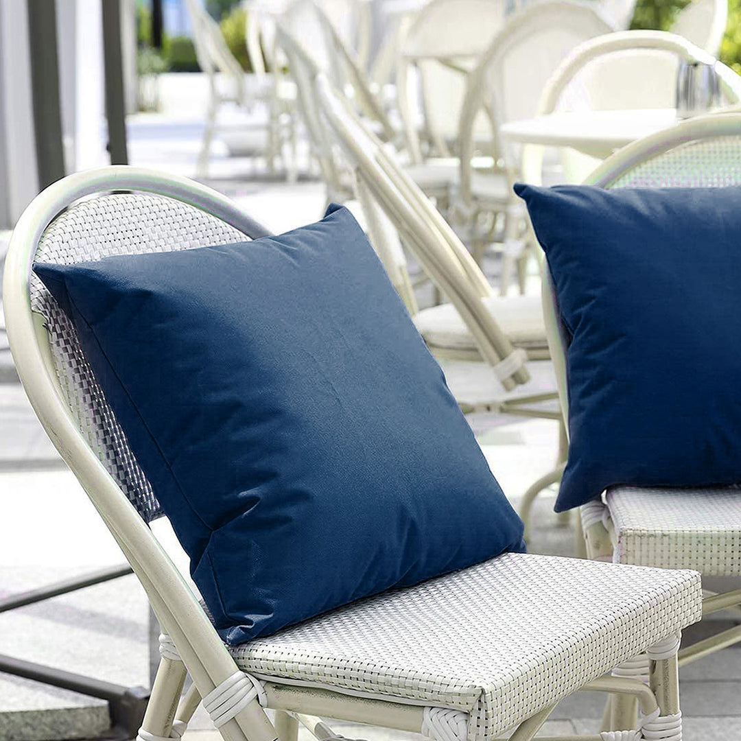 Square Water-Resistant Outdoor Patio Throw Pillow with Hidden Zipper