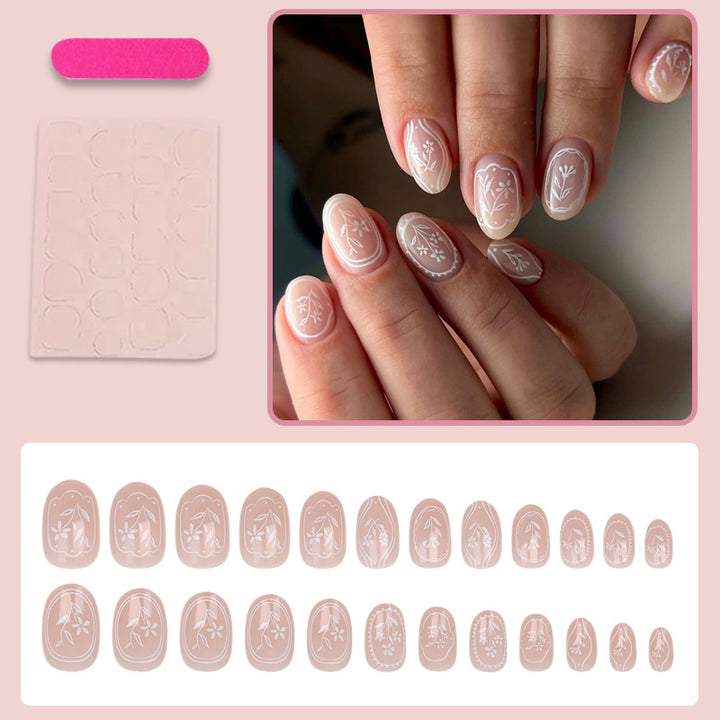 Nail art set with filigree flower motifs Stornfield