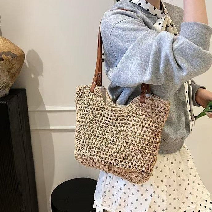 Net bag with durable leather handles Stornfield