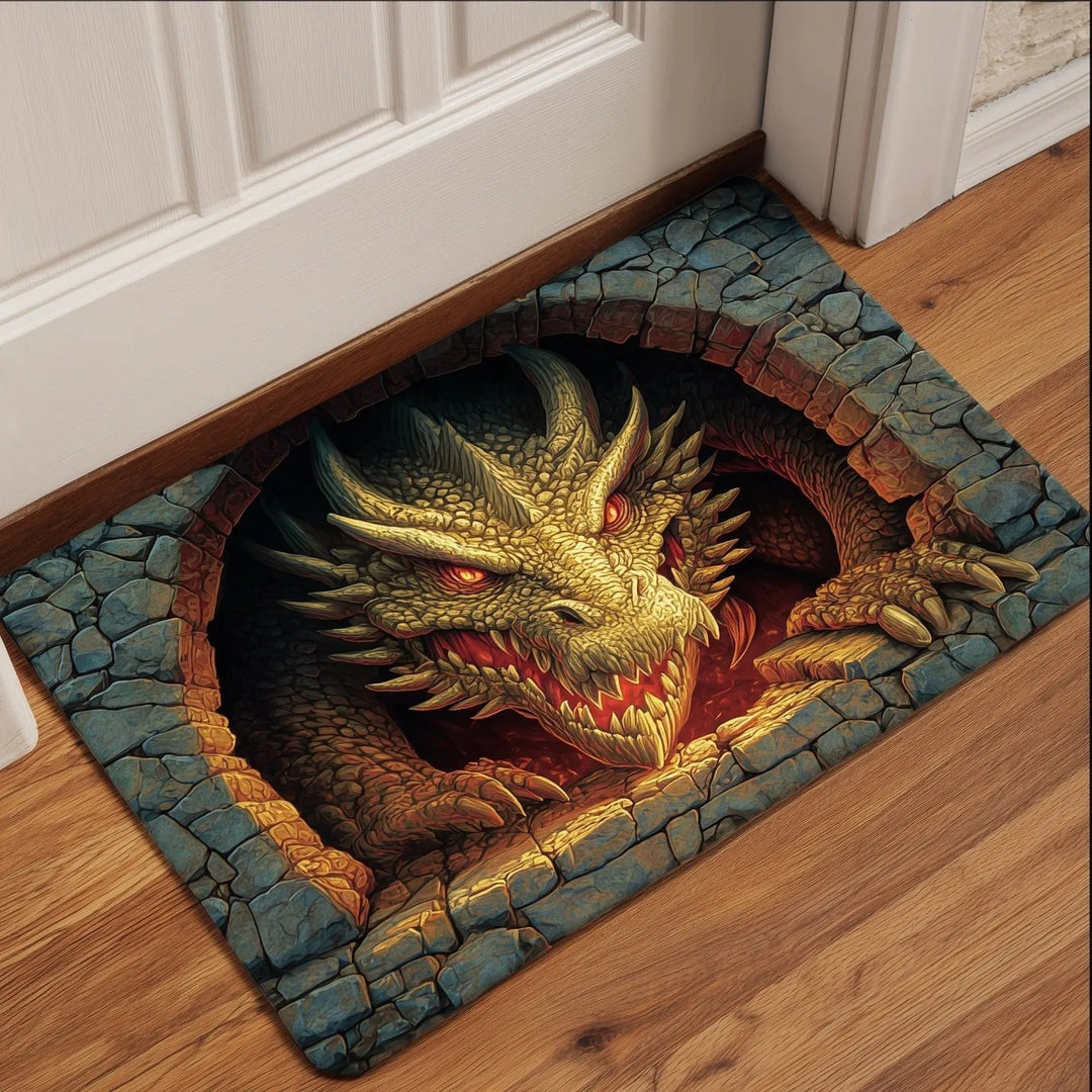 Artistic Dragon-Themed Doormat