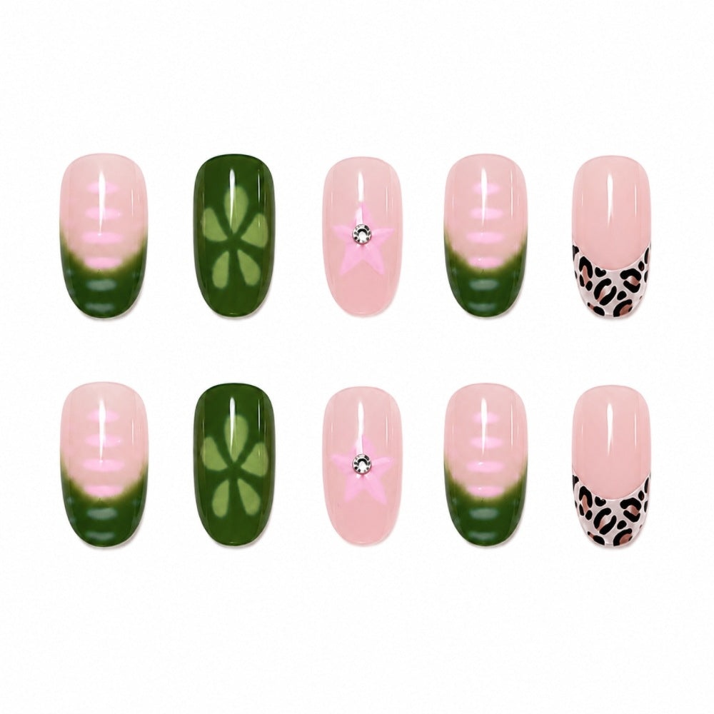 Artistic Almond-Shaped Press-On Nail Design Stornfield