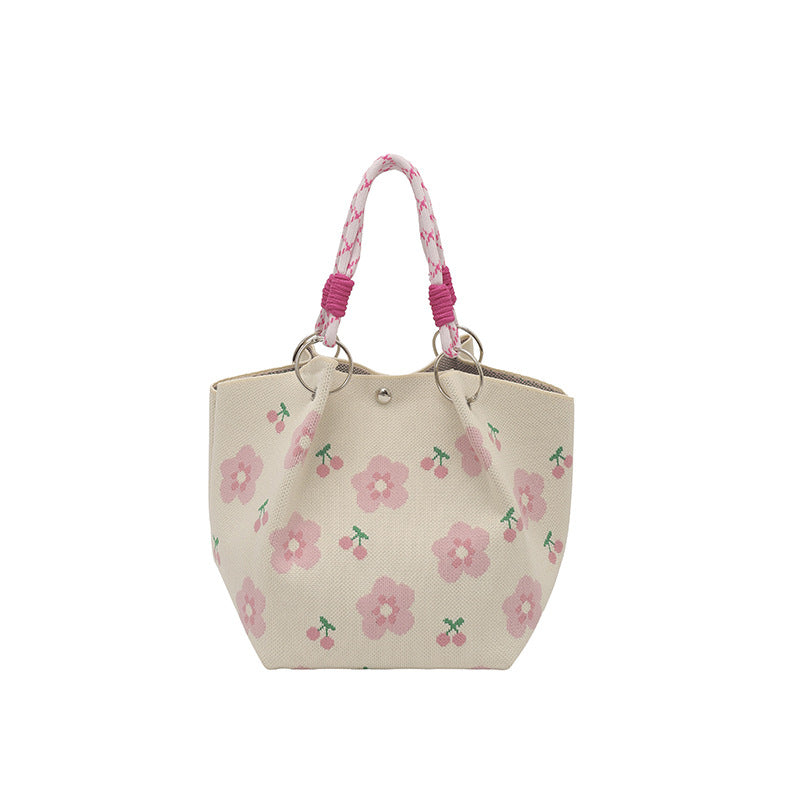 WoFloral Print Textured Handbag Stornfield