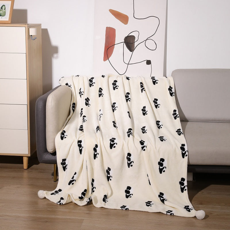 Cozy Panda-Themed Plush Throw Blanket